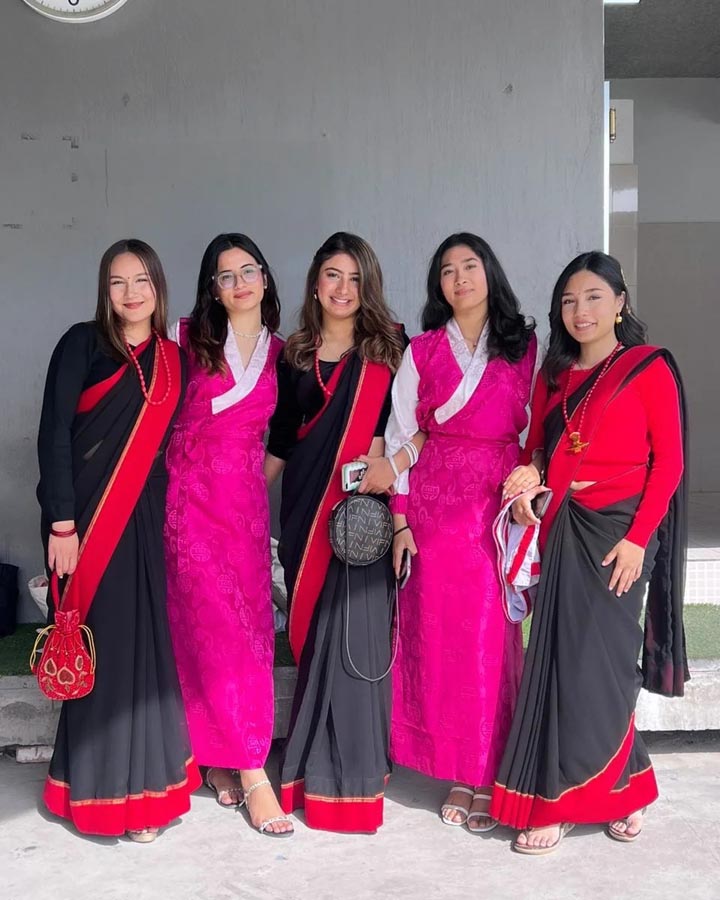 Our dear students from Plus 2 dressed their best and gathered today to celebrate Cultural Day.