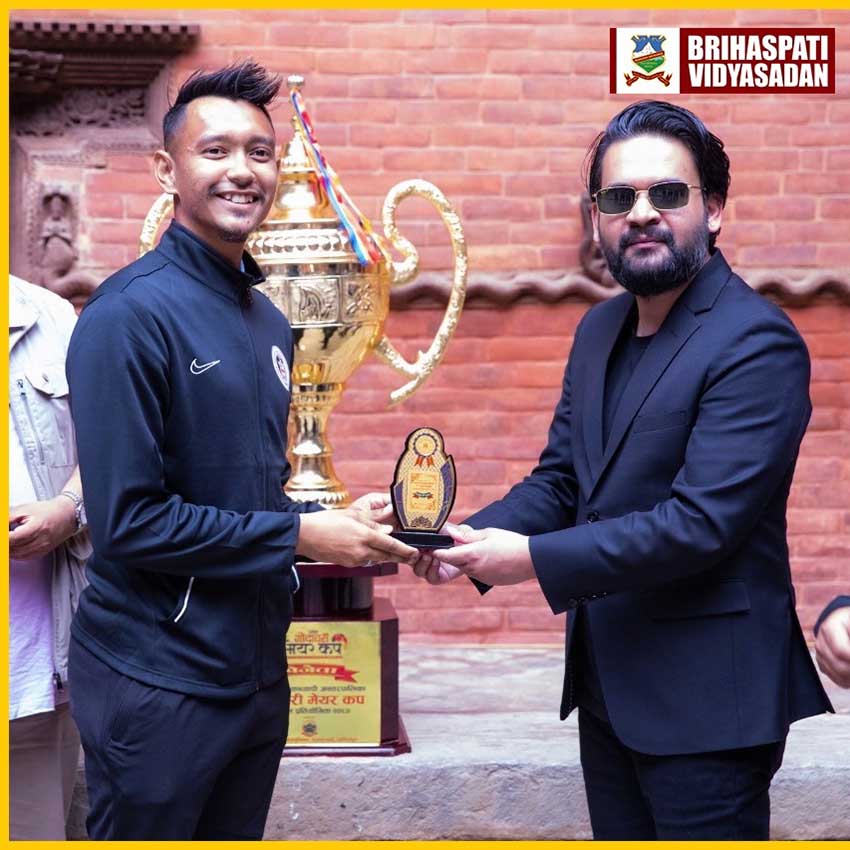 Congratulations to our football coach, Mr. Akhilesh Karki, for being a part of the winning Kathmandu Metropolitan team at the Godavari Mayor’s Cup 2081!